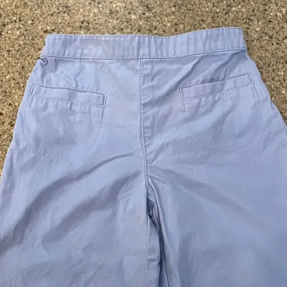 HANNA ANDERSSON Vintage 2000s Y2K Periwinkle Blue Wide Leg Flat Front Pants